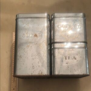 Vintage Metal Canister Set